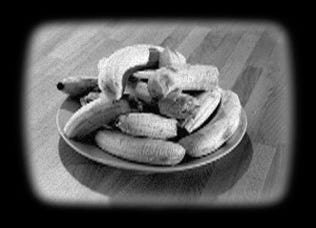 retro cooking show look in black and white
